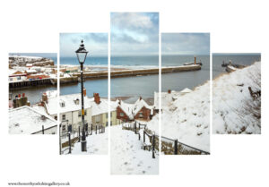 Whitby Steps In The Snow 5PCS Wall Art