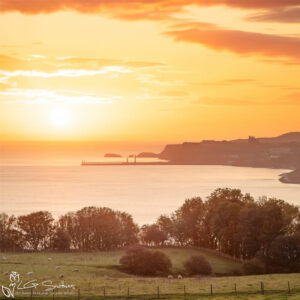 Whitby Sunrise From Lythe Photo Slate