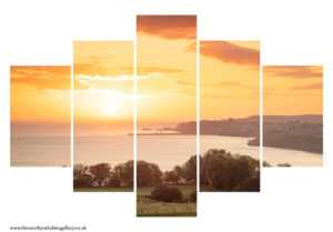 Whitby Sunrise from Lythe Bank 5PCS Wall Art