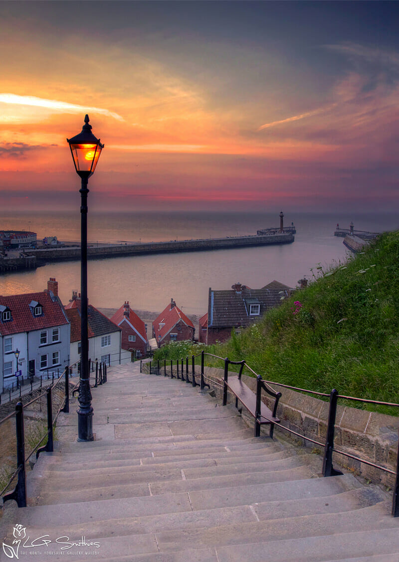Whitby The 199 Steps Sunset 1 Whitby The 199 Steps Sunset
