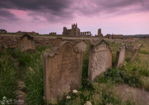 Whitby Tombstones By The Abbey