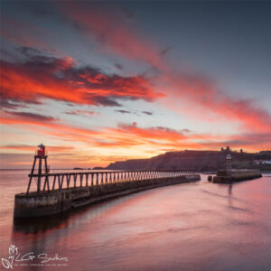Whitby Winter Dawn Photo Slate