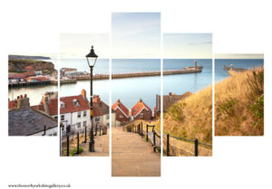 Whitby's 199 Steps To The Abbey 5PCS Wall Art