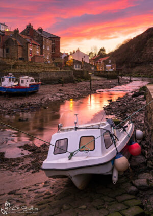 Winter Sunset From Roxby Beck Staithes