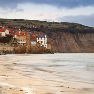 Winter On Robin Hood's Bay Beach Photo Slate