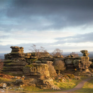 Winters Afternoon At Brimham Rocks Photo Slate