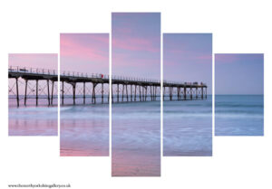 Winters Evening At Saltburn Pier 5PCS Wall Art