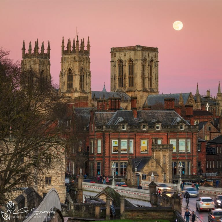Wolf Moon Over York Minster Photo Slate