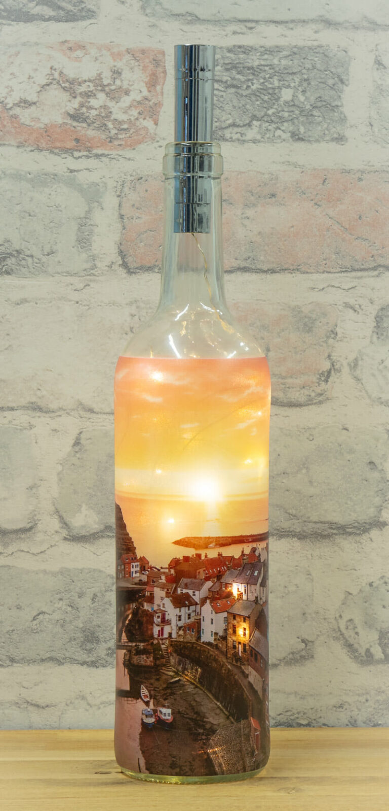 Wonderful Sunrise At Staithes Light Up Bottle