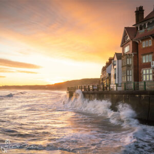 Sandsend Winter Sunrise Mini Foam Board Print