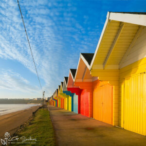 Scarborough Beach Huts Mini Foam Board Print