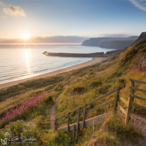 Skinningrove Sunrise Mini Foam Board Print