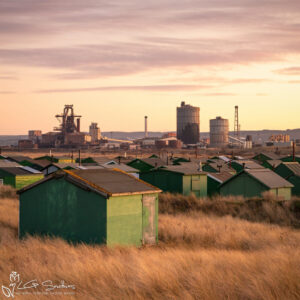 South Gare Fishing Huts Redcar Mini Foam Board Print