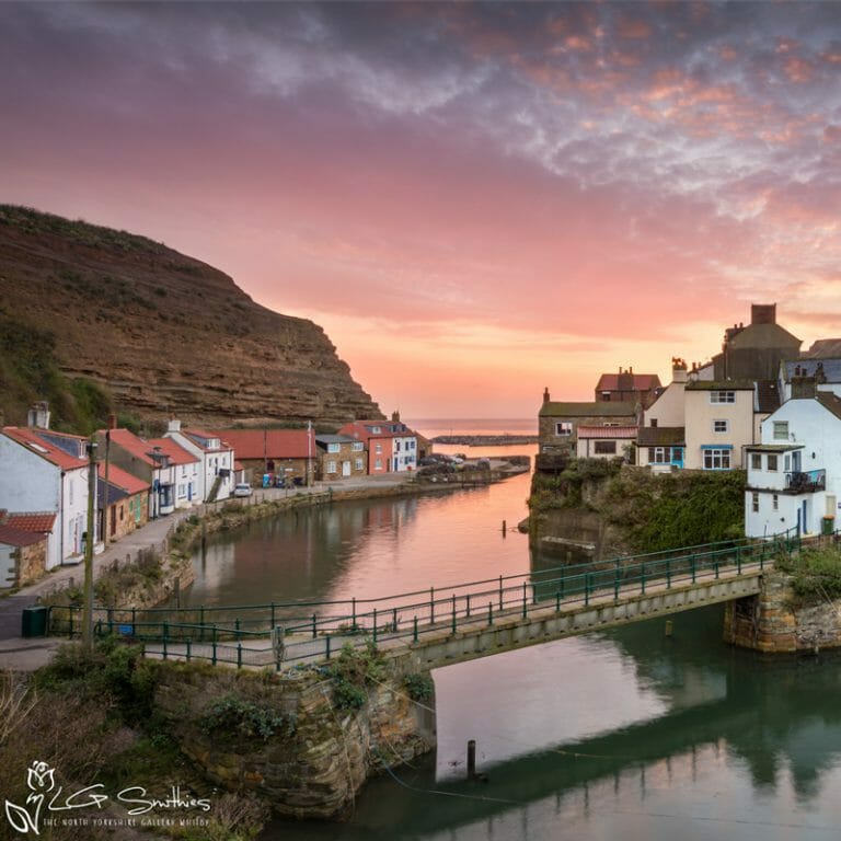 Staithes A Late Summers Morning Mini Foam Board Print