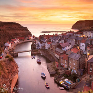 Staithes Late Summers Morning Mini Foam Board Print