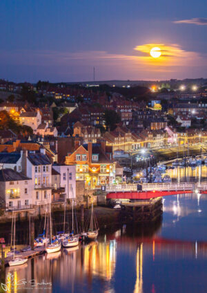 Supermoon Over Whitby Harbour