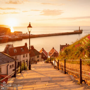 The Steps, Whitby Mini Foam Board Print