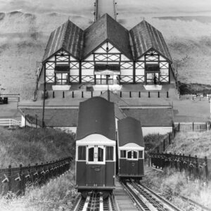 Victorian Saltburn Pier Black and White Mini Foam Board Print