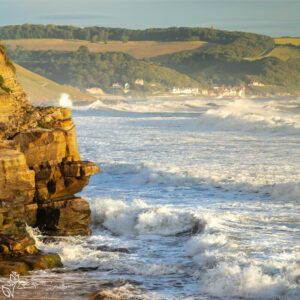 Whitby Beach To Sandsend Mini Foam Board Print