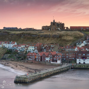 Whitby's East Cliff Mini Foam Board Print