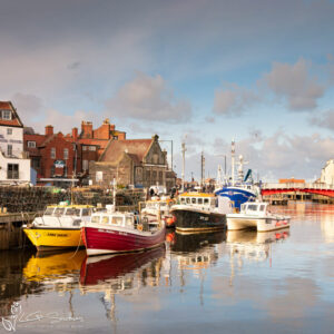 Winters Afternoon at Whitby Harbour Mini Foam Board Print