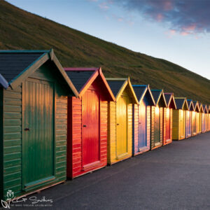 Whitby Beach Huts Mini Foam Board Print