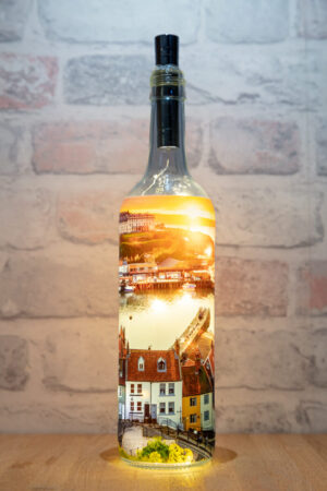 Lovely Evening At Whitby Light Up Bottle
