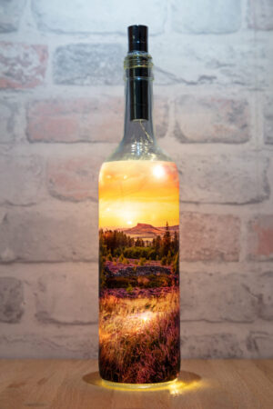 Roseberry Topping and Heather In Full Bloom Light Up Bottle