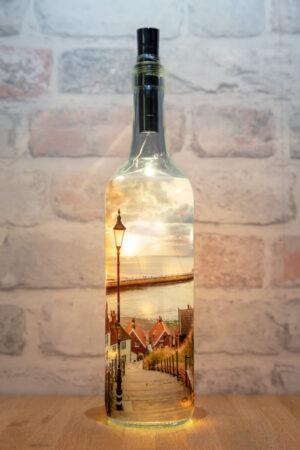 Whitby Abbey Steps At Sunset Light Up Bottle