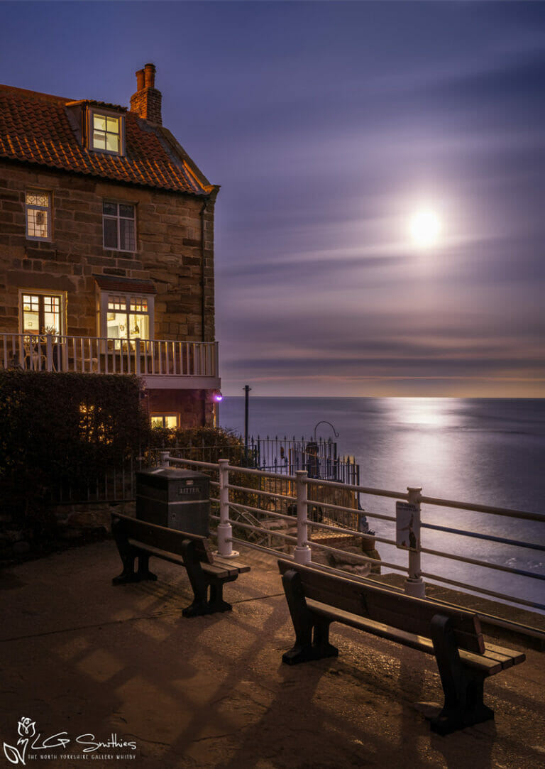 Moon Light At Robin Hoods Bay