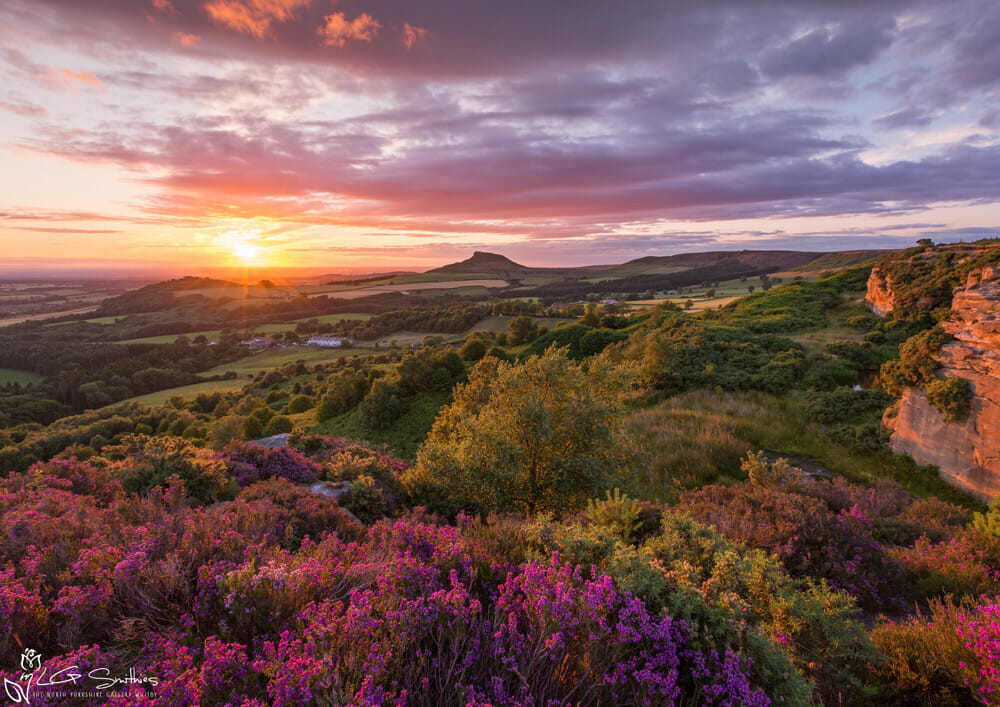 Odins-Hill-Roseberry-Topping copy Roseberry Topping also known as Odin's Hill at sunset floating canvas print