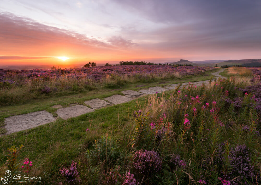 Sunset-Over-Roseberry-Topping-And-The-Cleveland-Way copy Sunset over Roseberry Topping and the Cleveland Way canvas print