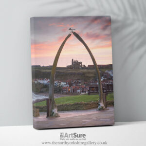 Whitby Whalebones At Sunrise Canvas Print