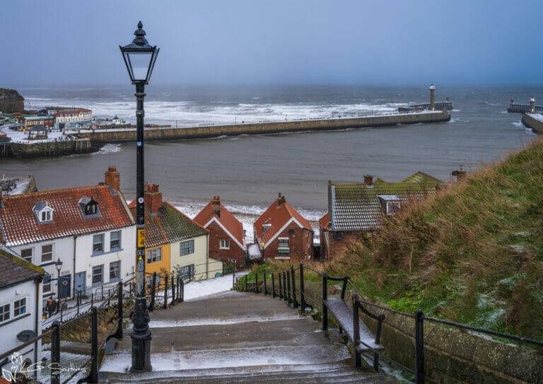 A Winter's Day On The Whitby Steps