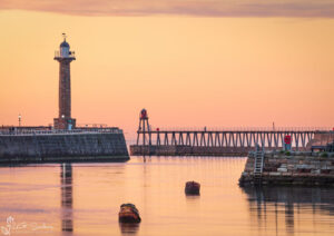 Yorkshire Sunset At Whitby Harbour