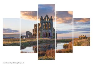 Autumn Evening At Whitby Abbey 5 PCS Wall Art