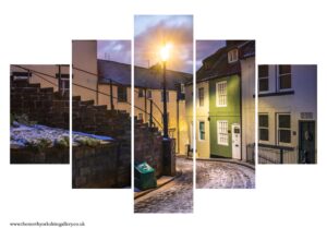 Cold Night At Whitby's 199 Steps 5 PCS Wall Art