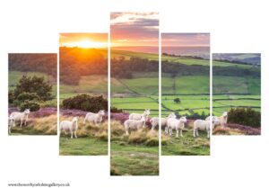 Great Fryup Dale From Glaisdale Rigg 5 PCS Wall Art