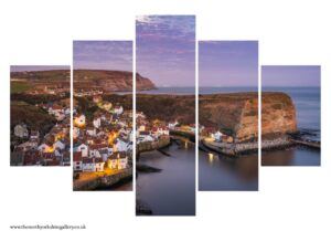 Staithes Moonset 5 PCS Wall Art