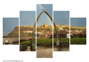 Whitby Whale Bone Arch Rainbow 5 PCS Wall Art