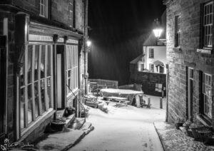 A Winter Snow Storm At King St Robin Hoods Bay