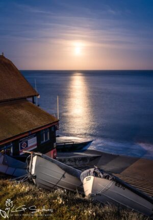 Moonlit Runswick Bay