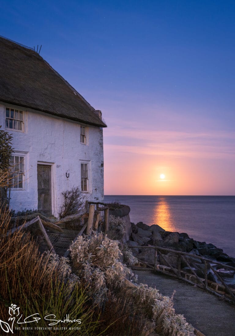 Moonrise At The Thatched Cottage Runswick Bay