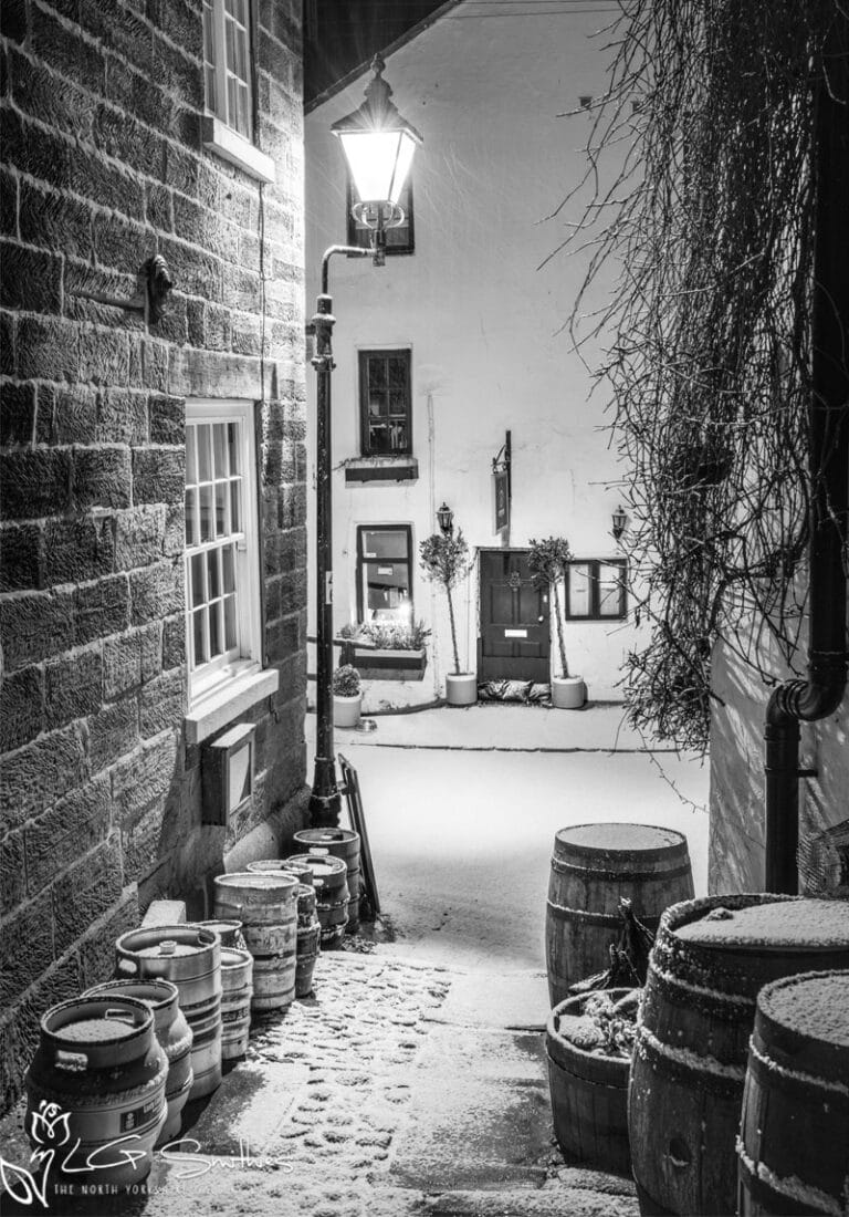 Winters Evening At The Old Smuggling Village Of Robin Hoods Bay
