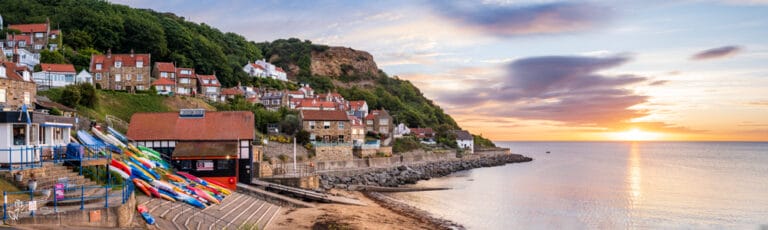 A Beautiful Summer's Morning At Robin Hoods Bay Slim Panoramic