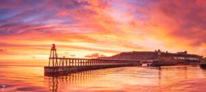 February Sunrise At Whitby Panoramic