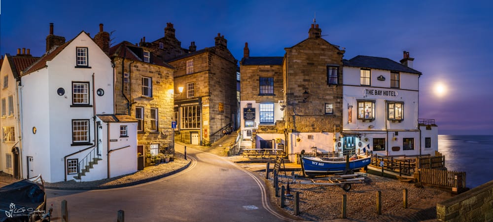 Robin Hoods Bay Moonrise Panoramic 1 Robin Hoods Bay Moonrise Panoramic