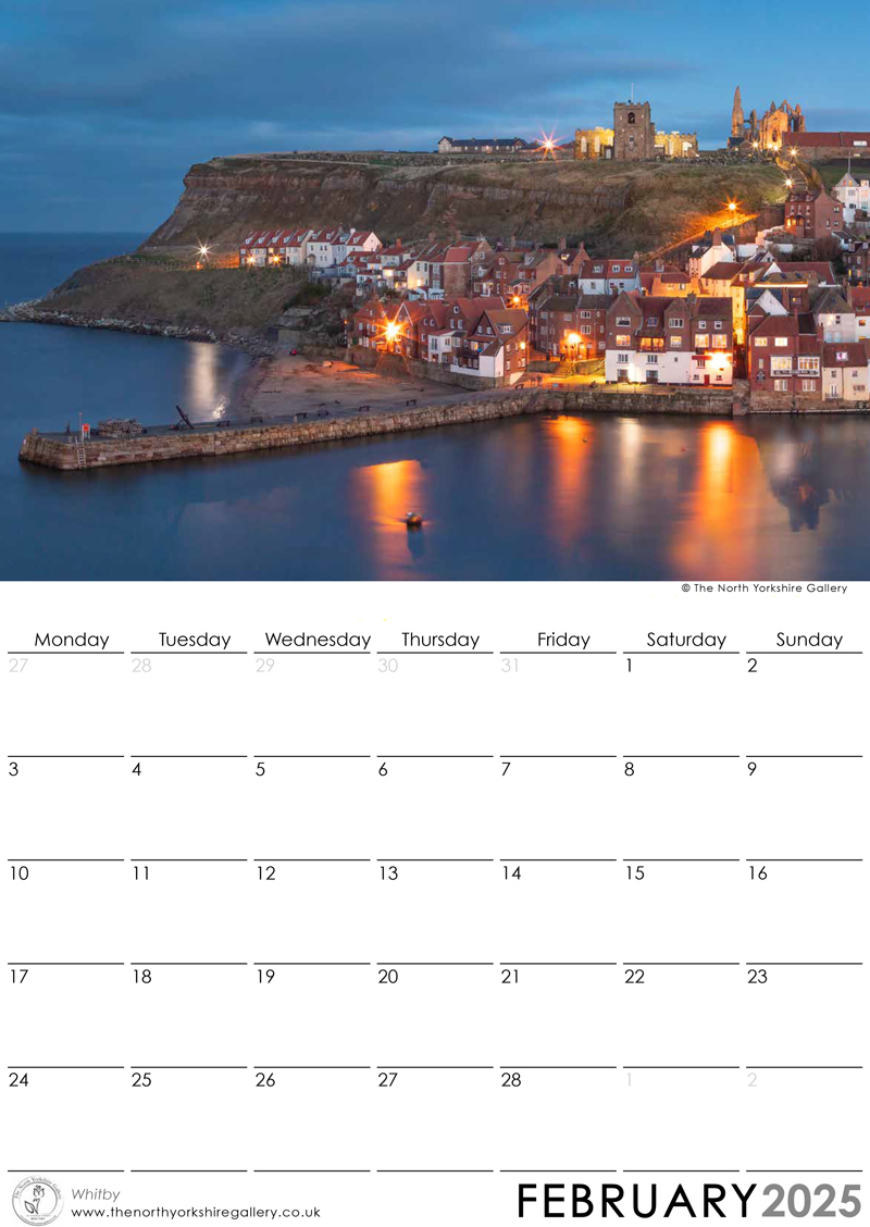 Whitby 2025 Calendar February