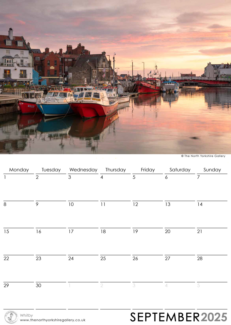 Whitby 2025 calendar September