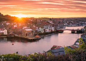 Winter Sunrise Over Whitby's Swing Bridge